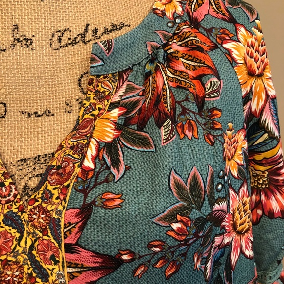 Anthropologie Farm Rio Paola Floral Peasant Blouse - Picture 5 of 6